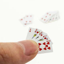 Load image into Gallery viewer, Mini Poker Playing Cards 1:12 Scale Dollhouse Furniture Miniature Living Room Table Accessories Cute Poker For Doll house