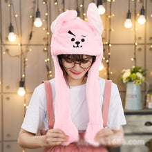Load image into Gallery viewer, Kocozo Rabbit Hat with Moving Ears Cute Cartoon Toy Hat Airbag Kawaii Funny Toy Cap Kids Plush Toy Birthday Gift Hat for Girls