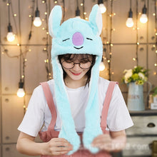 Load image into Gallery viewer, Kocozo Rabbit Hat with Moving Ears Cute Cartoon Toy Hat Airbag Kawaii Funny Toy Cap Kids Plush Toy Birthday Gift Hat for Girls