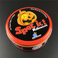Load image into Gallery viewer, spot it and dobble card game table Board Game For Dobbles Kids Spot Cards It Go Camping Metal Tin Box SHALOM HALLOWEEN toys