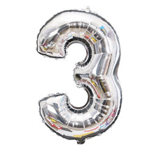 Load image into Gallery viewer, Gold Sliver 32 inch 0-9 Large Helium Digital Air Ballons Foil Children Festival Birthday Party for Kids Cartoon Hat Toys