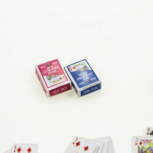 Mini Poker Playing Cards 1:12 Scale Dollhouse Furniture Miniature Living Room Table Accessories Cute Poker For Doll house