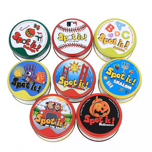 2020 Spot Board Games 83mm For Kids Like It Classic Education Card Dobble Game English Version Home Party Funny Game