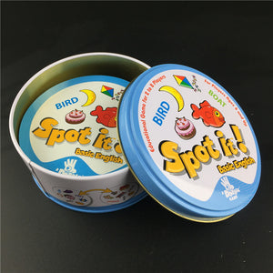 2020 Spot Board Games 83mm For Kids Like It Classic Education Card Dobble Game English Version Home Party Funny Game