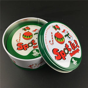 spot it and dobble card game table Board Game For Dobbles Kids Spot Cards It Go Camping Metal Tin Box SHALOM HALLOWEEN toys