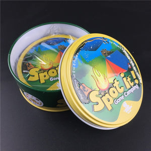 spot it and dobble card game table Board Game For Dobbles Kids Spot Cards It Go Camping Metal Tin Box SHALOM HALLOWEEN toys