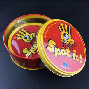 spot it and dobble card game table Board Game For Dobbles Kids Spot Cards It Go Camping Metal Tin Box SHALOM HALLOWEEN toys