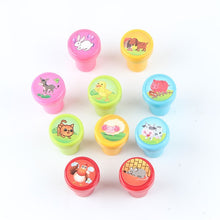 Load image into Gallery viewer, 10pcs/Set Children Toy Stamps Cartoon Animals Fruits Kids Seal For Scrapbooking Stamper DIY Cartoon Stamper Toys
