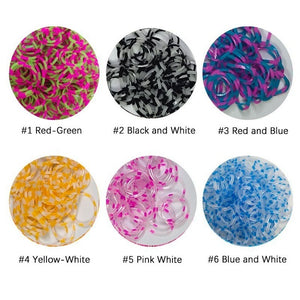 1800pcs Rubber Loom Bands DIY Toys For Children Set Kid Lacing Bracelet Silicone Rubber Bands Elastic Rainbow Weave Girl Gifts