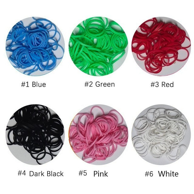 1800pcs Rubber Loom Bands DIY Toys For Children Set Kid Lacing Bracelet Silicone Rubber Bands Elastic Rainbow Weave Girl Gifts