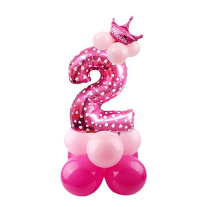 32inch Digital Balloons Toys Kids Happy Birthday Party Theme Decor Cartoon Inflatable Party Hat Column Gift Toys for Children