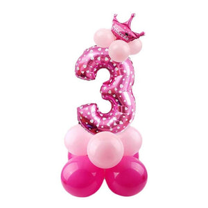 32inch Digital Balloons Toys Kids Happy Birthday Party Theme Decor Cartoon Inflatable Party Hat Column Gift Toys for Children