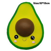 Load image into Gallery viewer, Avocado Squishy Fruit Package Peach Watermelon Banana Cake Squishies Slow Rising Scented Squeeze Toy Educational Toys For Baby
