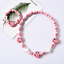 Load image into Gallery viewer, Girl Beads Toys Necklace+Bracelet Butterflies Flowers Baby Handmade Necklace Accessories Princess Children Birthday Gifts
