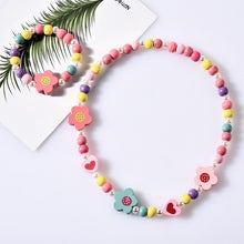 Load image into Gallery viewer, Girl Beads Toys Necklace+Bracelet Butterflies Flowers Baby Handmade Necklace Accessories Princess Children Birthday Gifts
